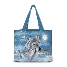 'Spirit Of The Wilderness' Wolf Tote Bag