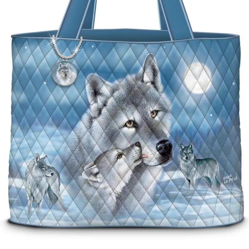 'Spirit Of The Wilderness' Wolf Tote Bag