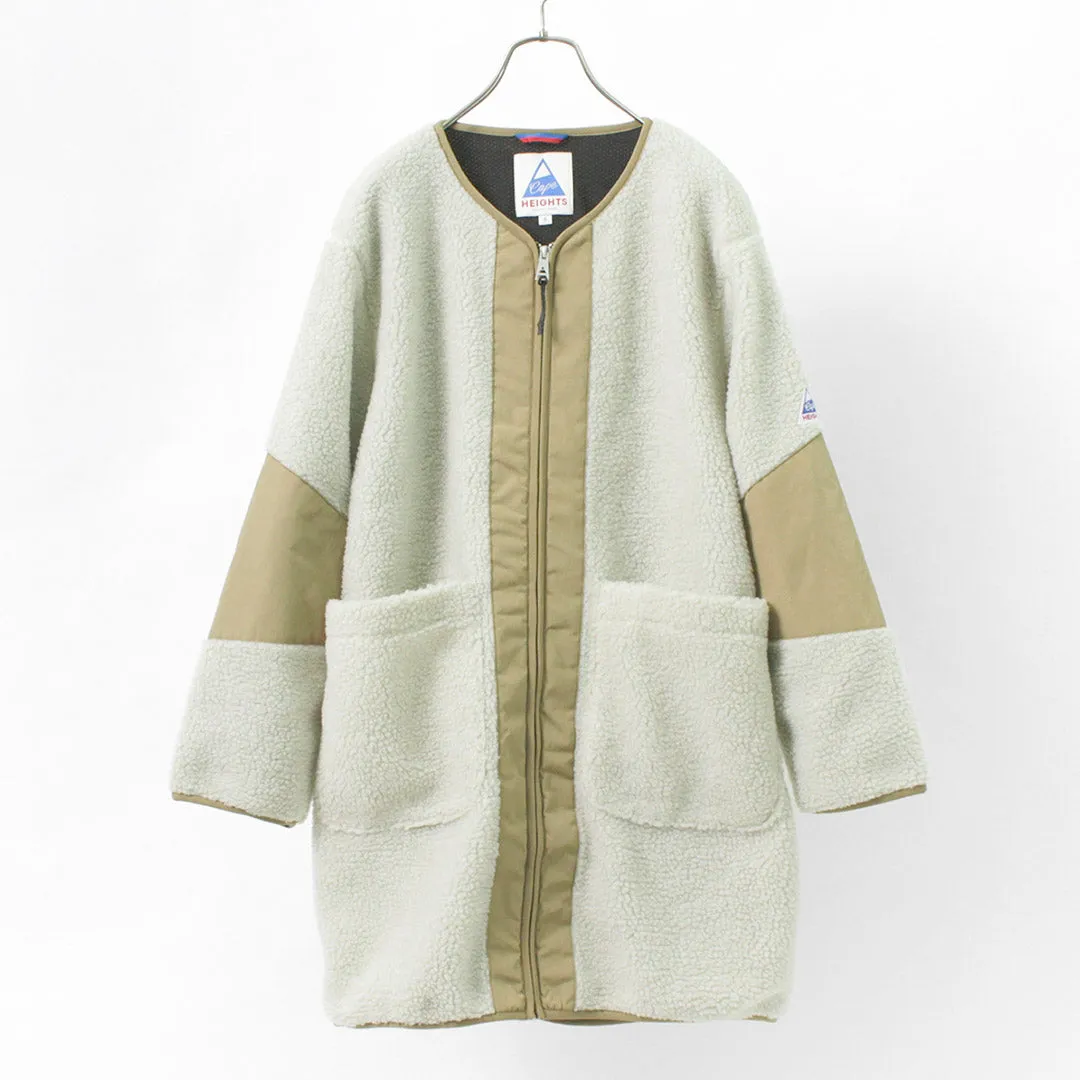 【50％OFF】CAPE HEIGHTS（ケープハイツ） ベテル フリースジャケット レディース アウター 羽織り ボア メッシュ Vネック 切り替え ミドル丈 WMNS BETHEL FLEECE【セール】