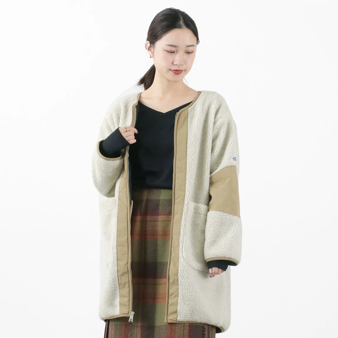 【50％OFF】CAPE HEIGHTS（ケープハイツ） ベテル フリースジャケット レディース アウター 羽織り ボア メッシュ Vネック 切り替え ミドル丈 WMNS BETHEL FLEECE【セール】