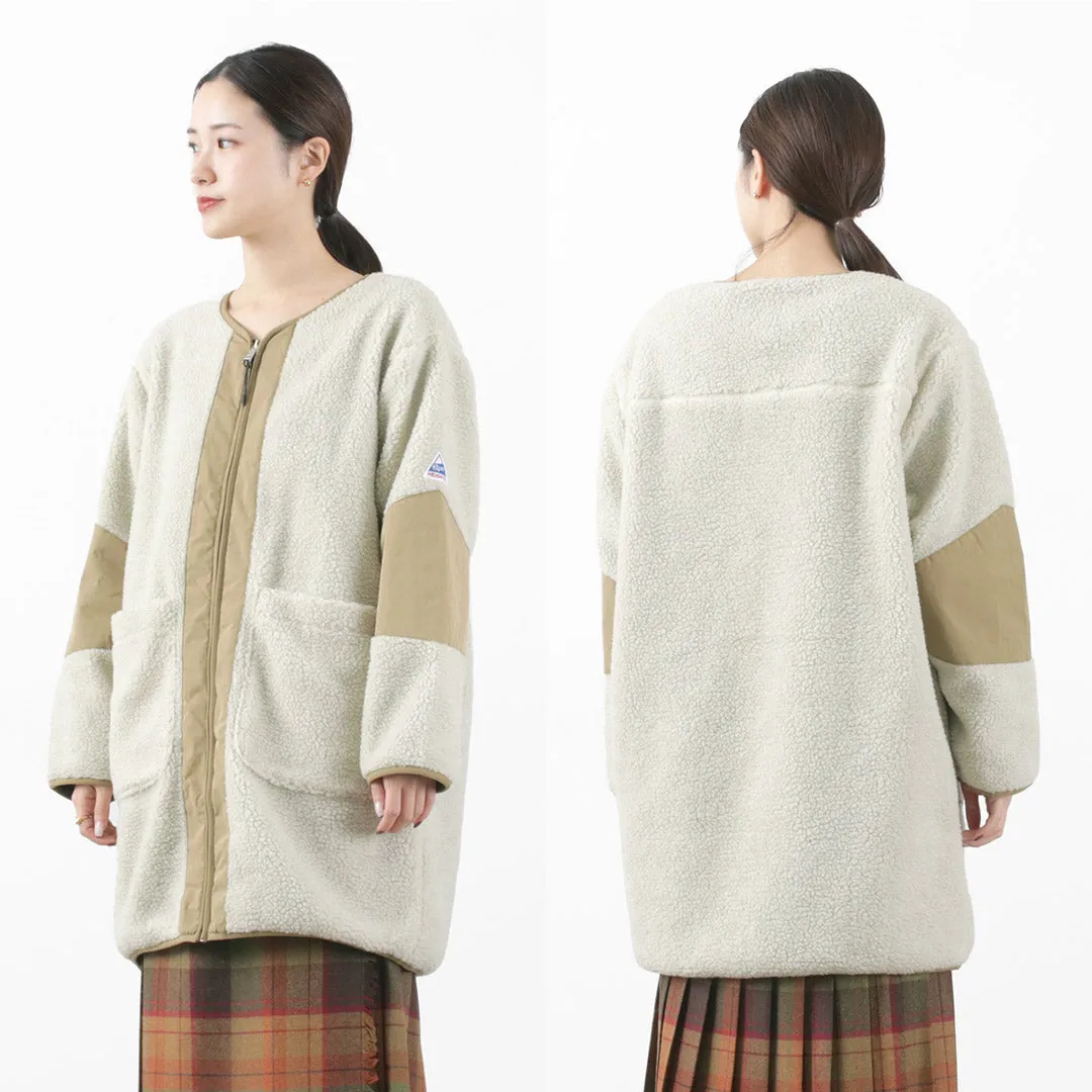 【50％OFF】CAPE HEIGHTS（ケープハイツ） ベテル フリースジャケット レディース アウター 羽織り ボア メッシュ Vネック 切り替え ミドル丈 WMNS BETHEL FLEECE【セール】