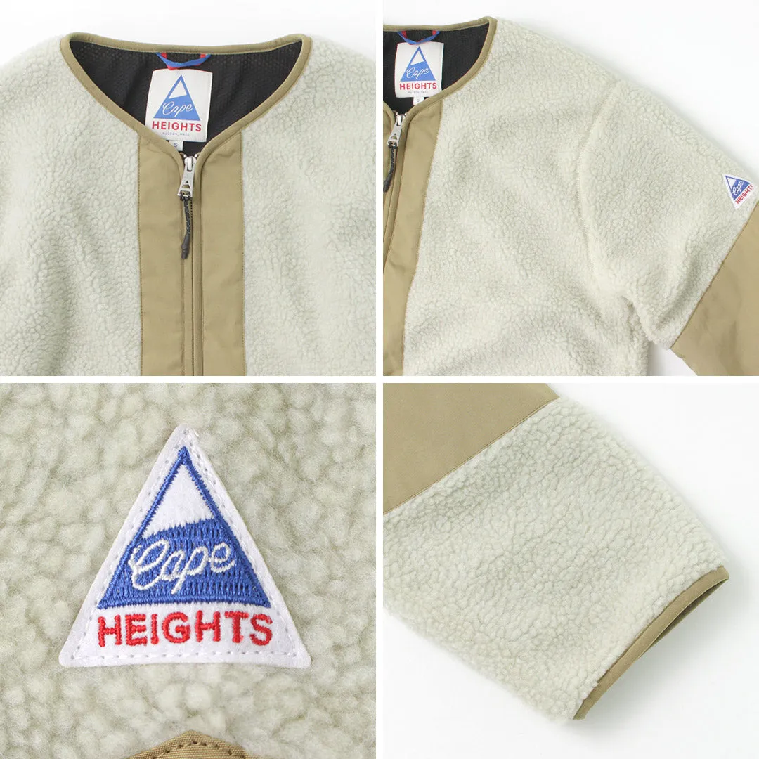 【50％OFF】CAPE HEIGHTS（ケープハイツ） ベテル フリースジャケット レディース アウター 羽織り ボア メッシュ Vネック 切り替え ミドル丈 WMNS BETHEL FLEECE【セール】