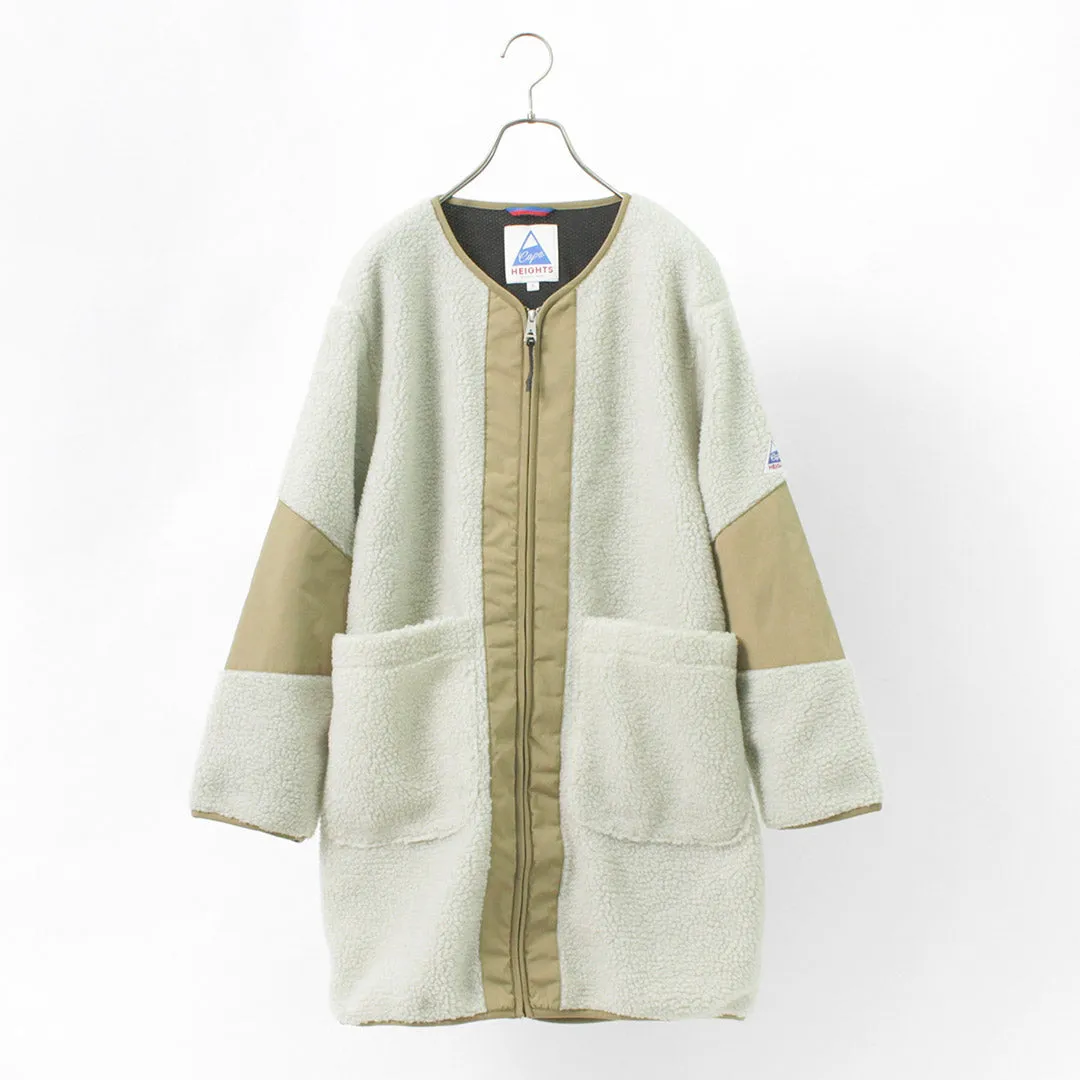 【50％OFF】CAPE HEIGHTS（ケープハイツ） ベテル フリースジャケット レディース アウター 羽織り ボア メッシュ Vネック 切り替え ミドル丈 WMNS BETHEL FLEECE【セール】