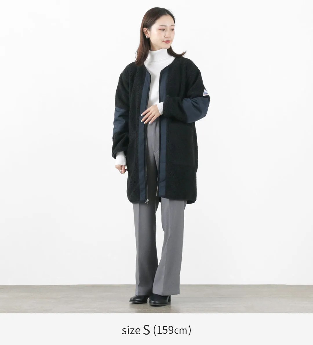 【50％OFF】CAPE HEIGHTS（ケープハイツ） ベテル フリースジャケット レディース アウター 羽織り ボア メッシュ Vネック 切り替え ミドル丈 WMNS BETHEL FLEECE【セール】