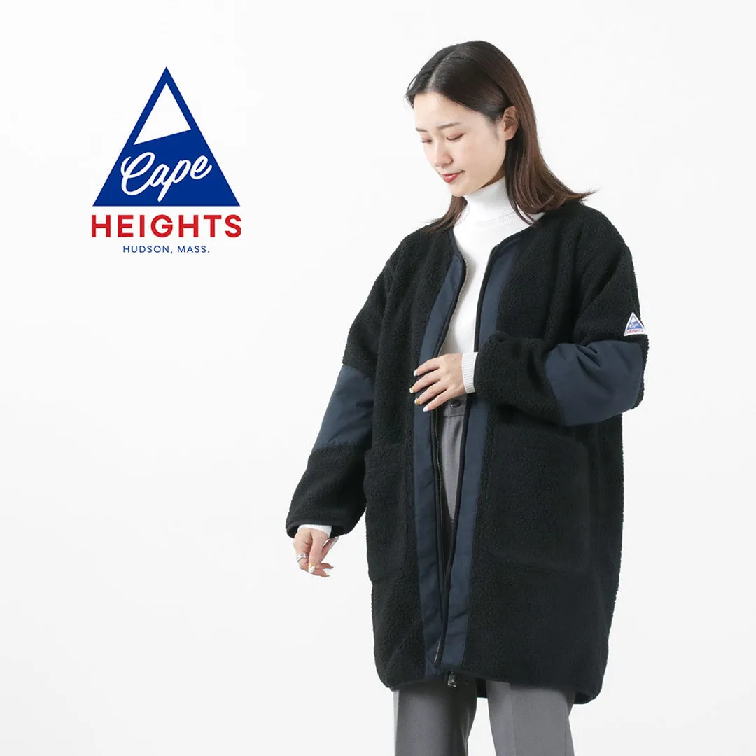 【50％OFF】CAPE HEIGHTS（ケープハイツ） ベテル フリースジャケット レディース アウター 羽織り ボア メッシュ Vネック 切り替え ミドル丈 WMNS BETHEL FLEECE【セール】