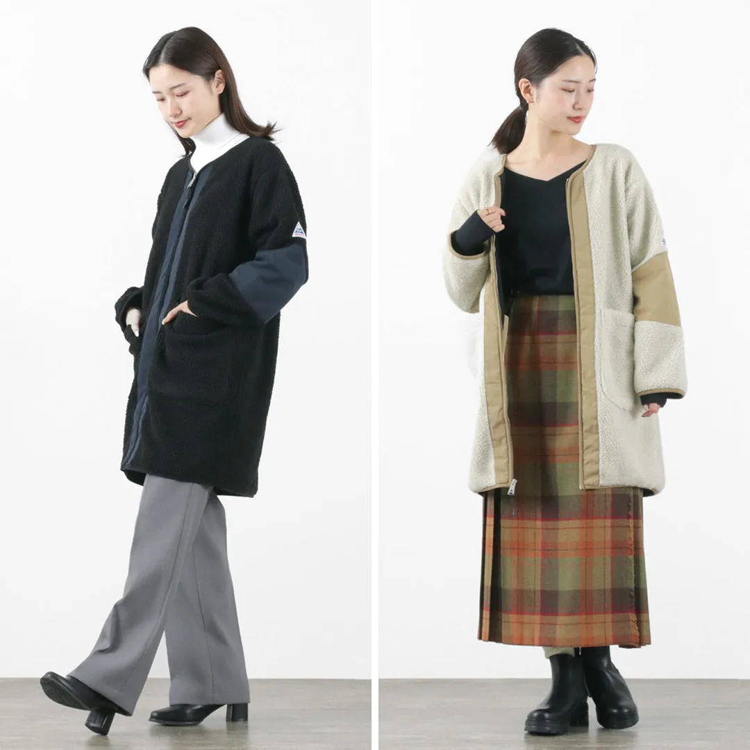 【50％OFF】CAPE HEIGHTS（ケープハイツ） ベテル フリースジャケット レディース アウター 羽織り ボア メッシュ Vネック 切り替え ミドル丈 WMNS BETHEL FLEECE【セール】