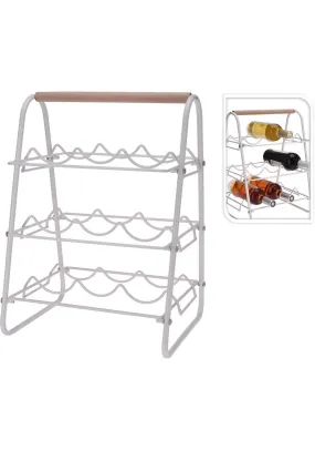 9 Bottle Metal Wine Rack