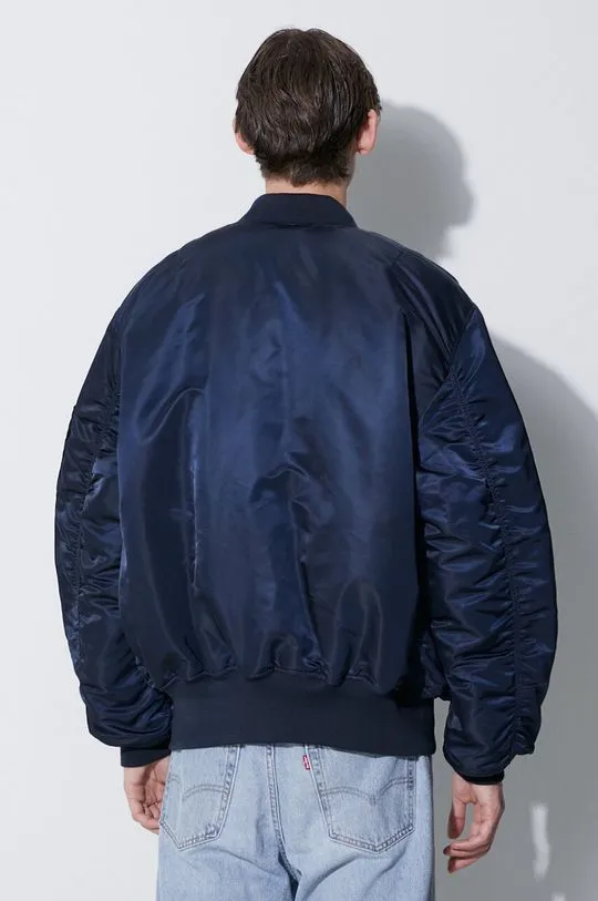 Alpha Industries jacket Bomber & Flightjackets MA-1 men's navy blue color 100101.07