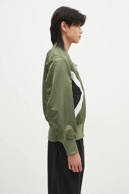 Alpha Industries reversible bomber jacket x Neil Barrett MA-1 men's green color