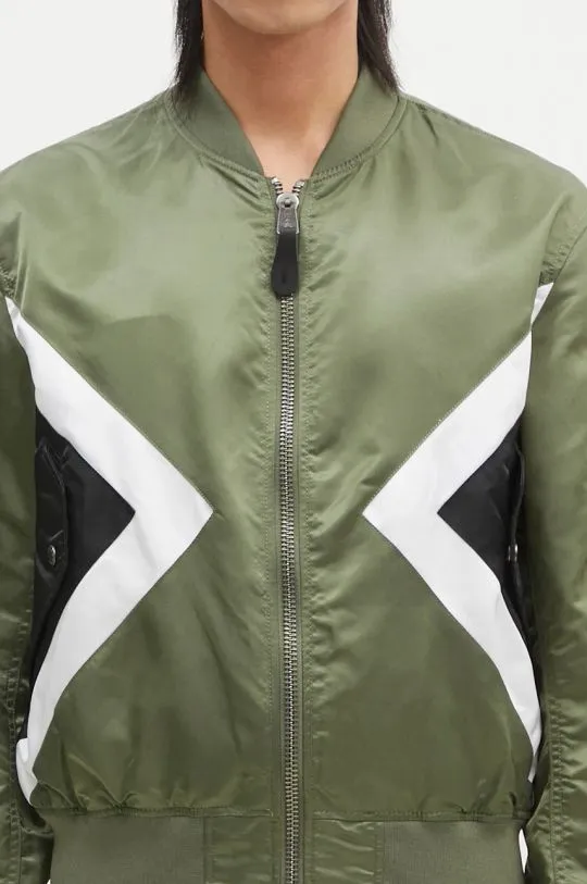 Alpha Industries reversible bomber jacket x Neil Barrett MA-1 men's green color