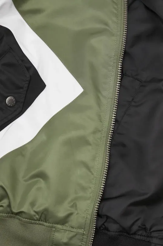 Alpha Industries reversible bomber jacket x Neil Barrett MA-1 men's green color