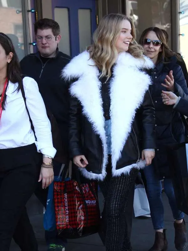 Anya Taylor-Joy Shearling Leather Jacket - New American Jackets