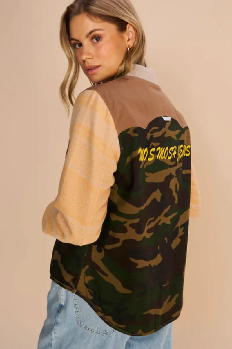 Ballie Jacquard Bomber | Burnt Olive | Jakke fra Mos Mosh