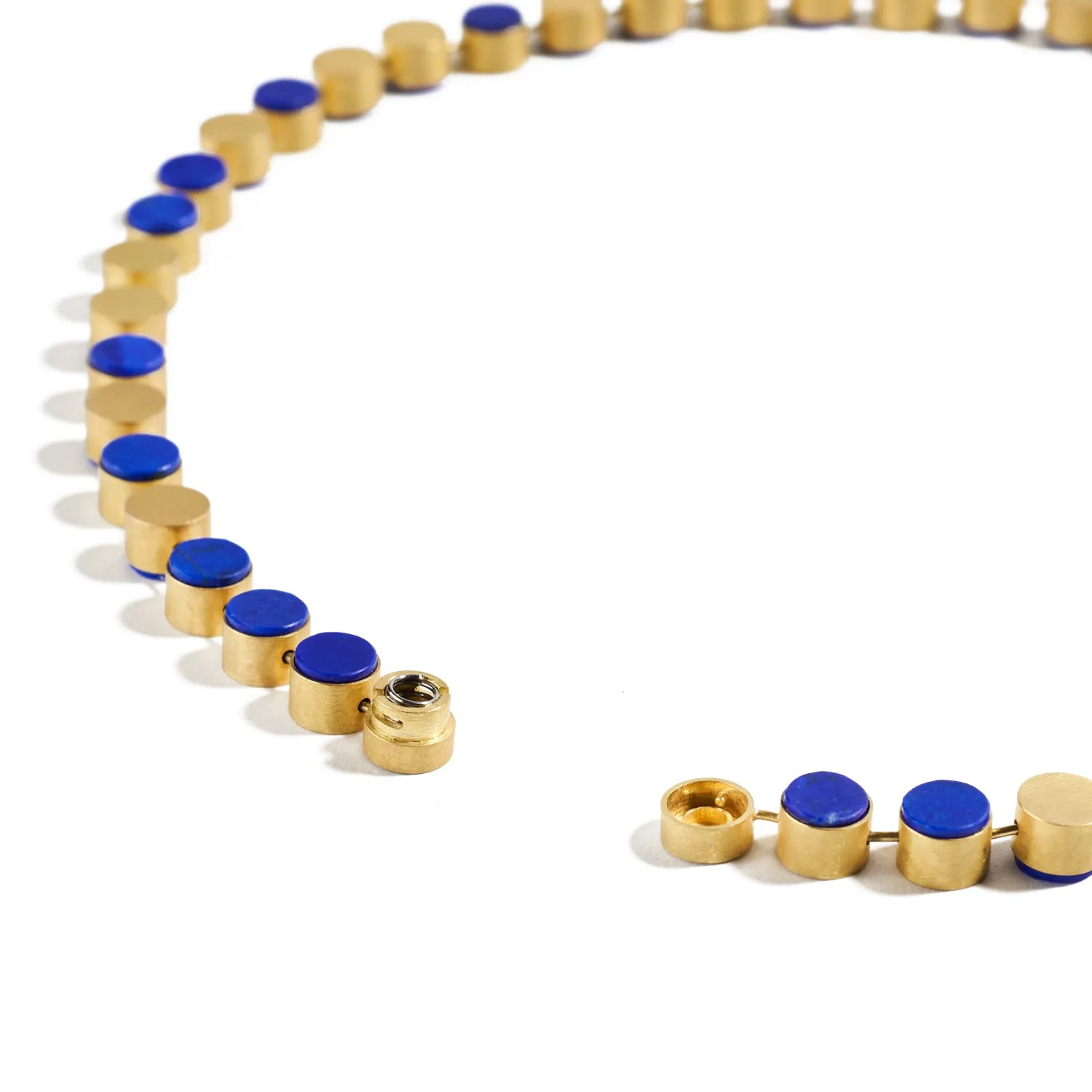 Barrel Chain with Lapis Necklace