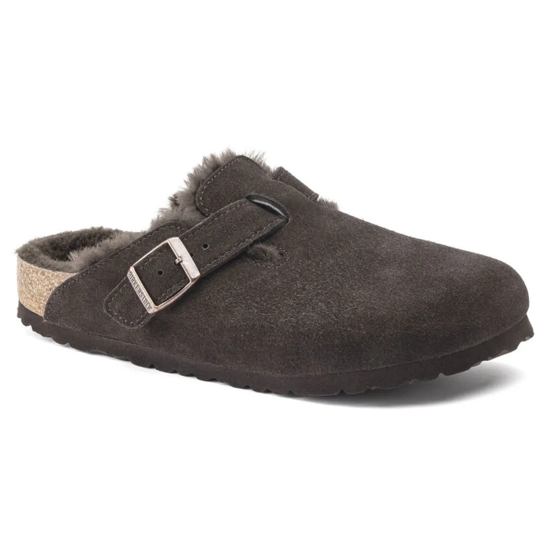 Birkenstock Boston Shearling Mocha Suede