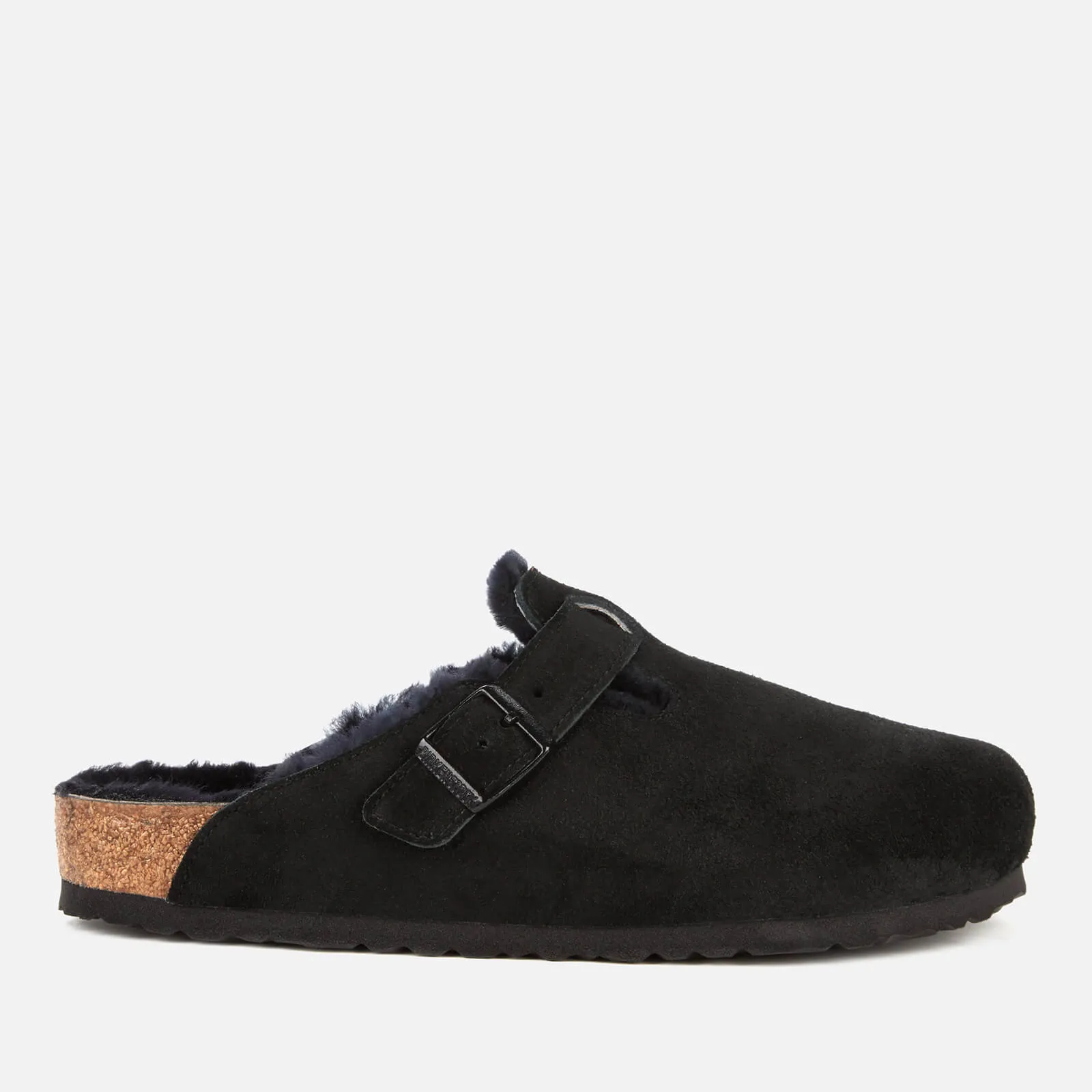 Birkenstock Men's Boston Shearling Lined Mules - Black - UK 9.5/EU 44 | Coggles