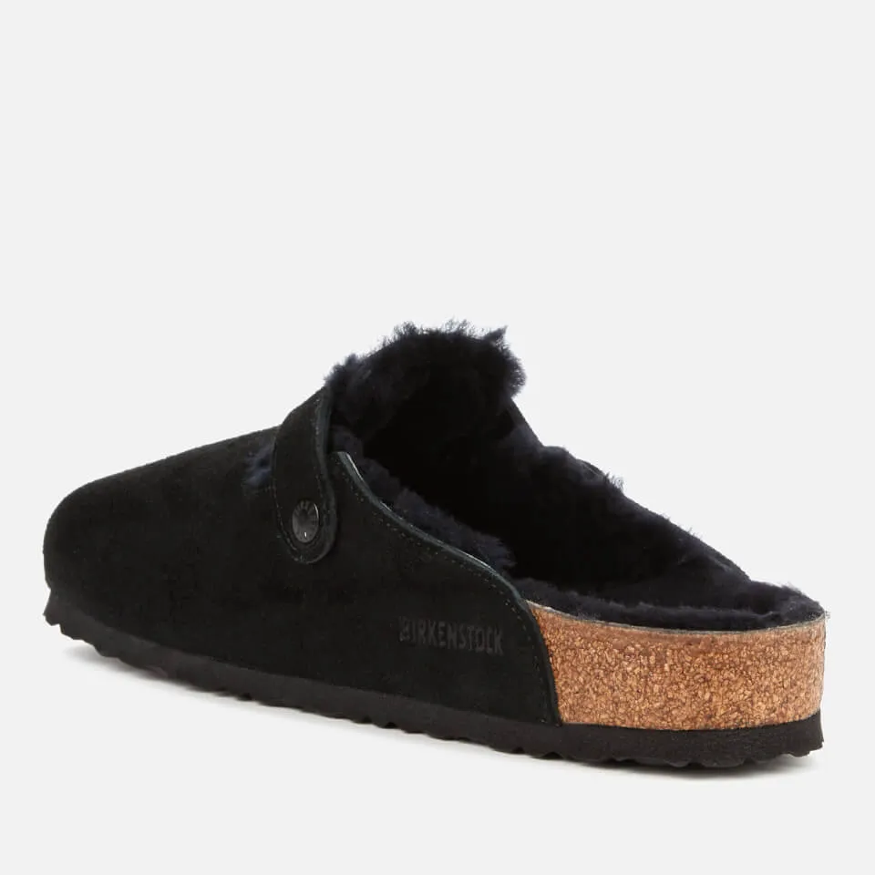 Birkenstock Men's Boston Shearling Lined Mules - Black - UK 9.5/EU 44 | Coggles