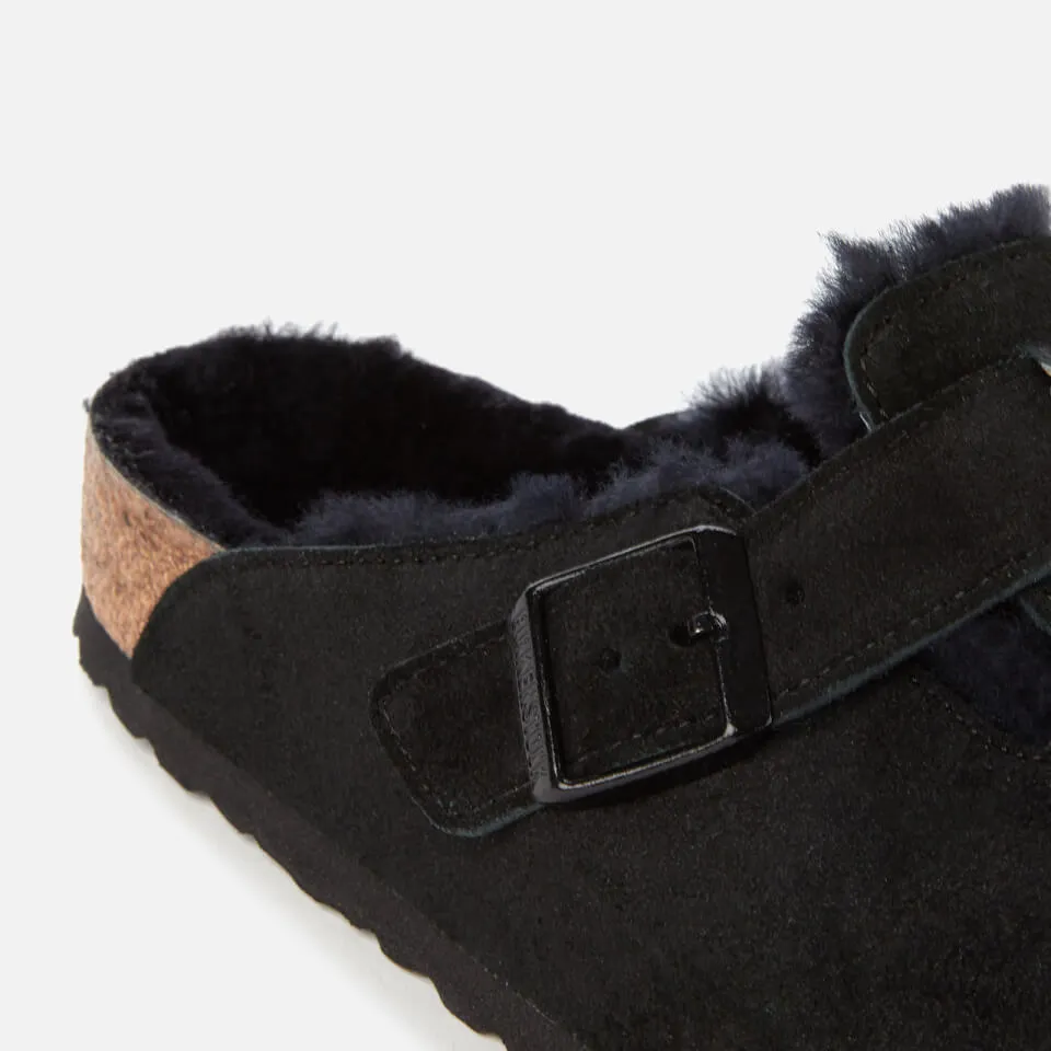 Birkenstock Men's Boston Shearling Lined Mules - Black - UK 9.5/EU 44 | Coggles