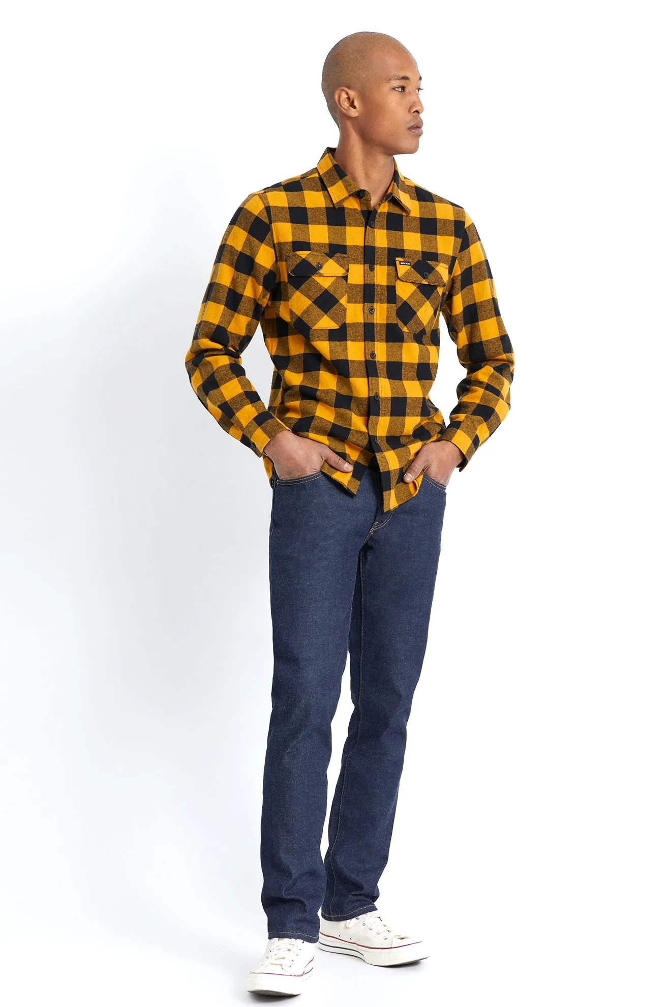 Bowery Lightweight L/S Flannel - Yellow/Black