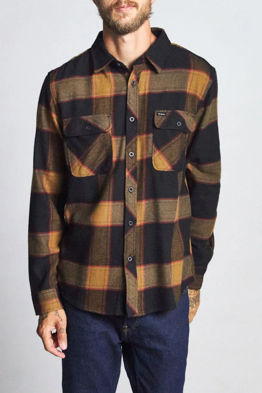 Bowery L/S Flannel - Black/Gold