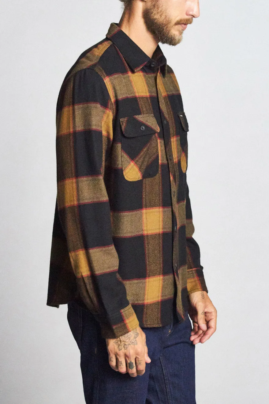 Bowery L/S Flannel - Black/Gold