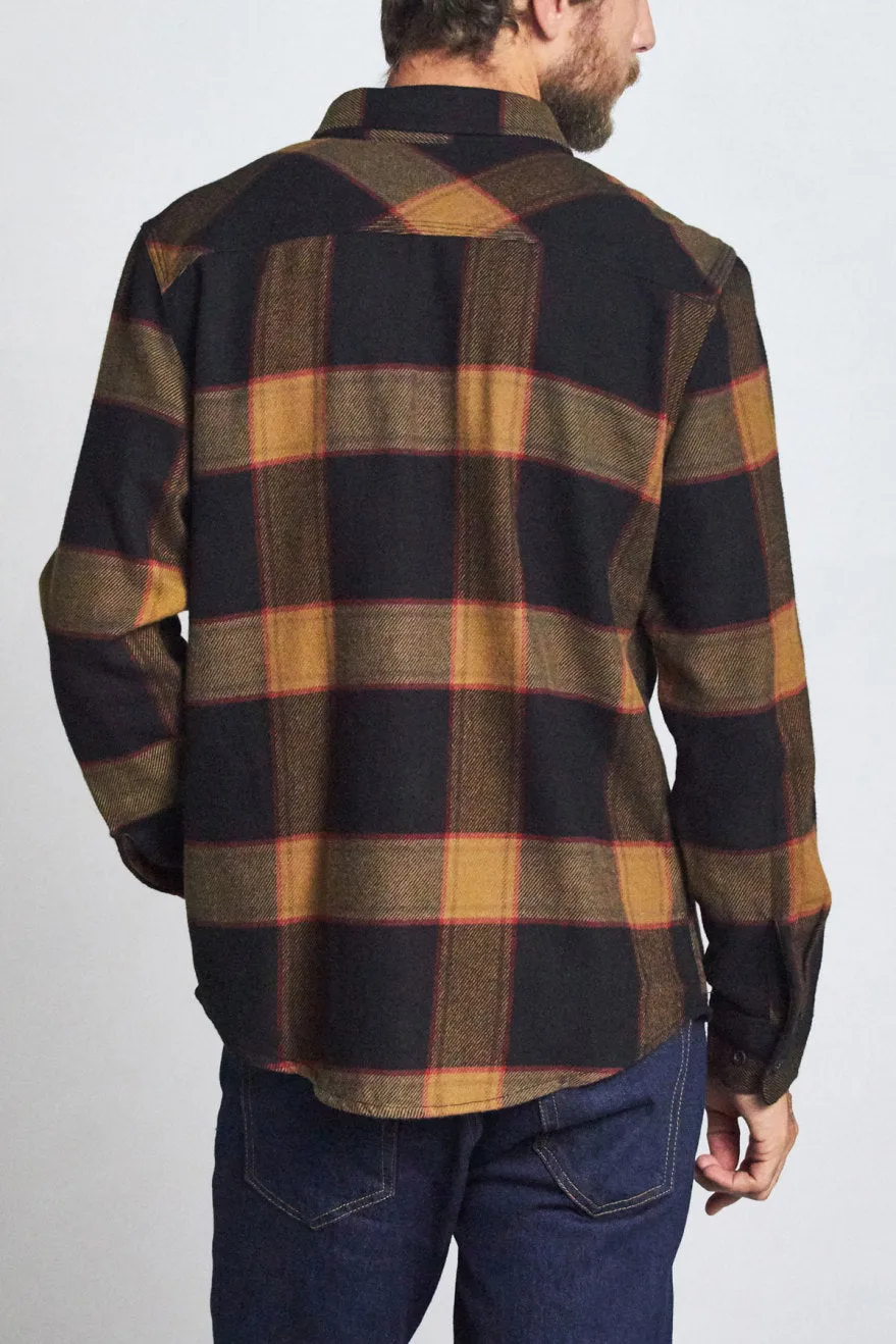 Bowery L/S Flannel - Black/Gold