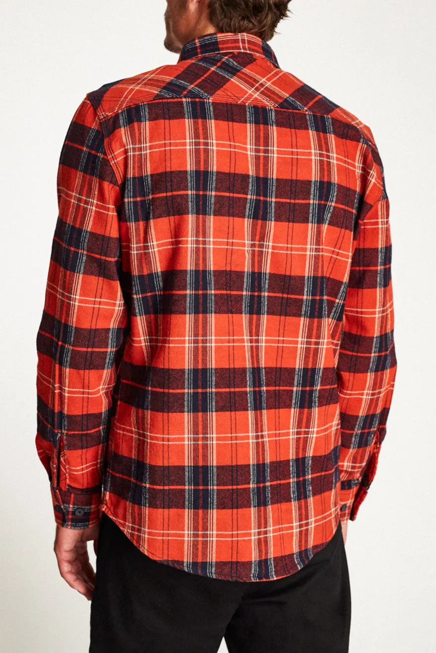 Bowery L/S Flannel - Red/Navy