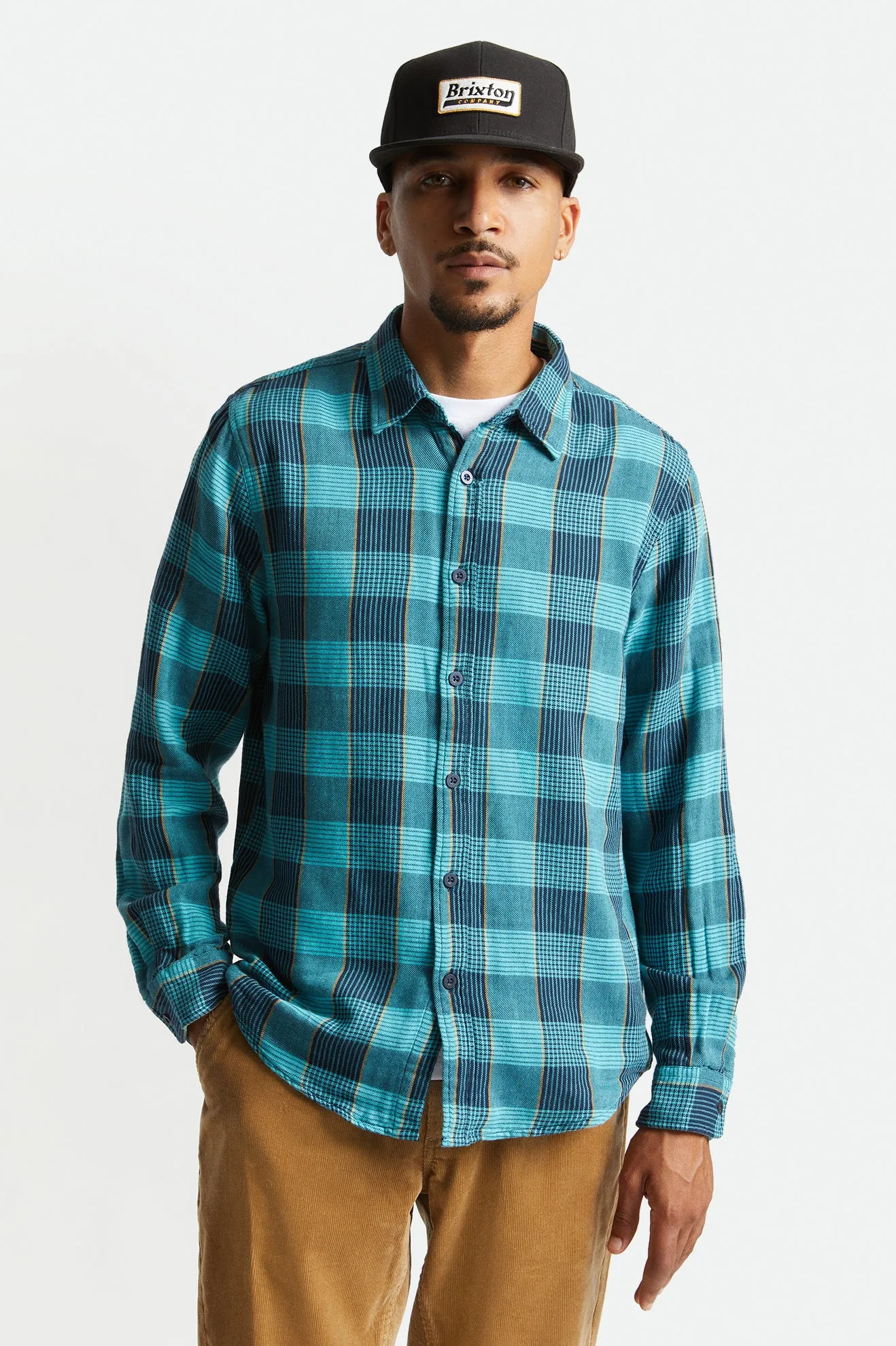 Bowery Soft Weave L/S Flannel - Teal