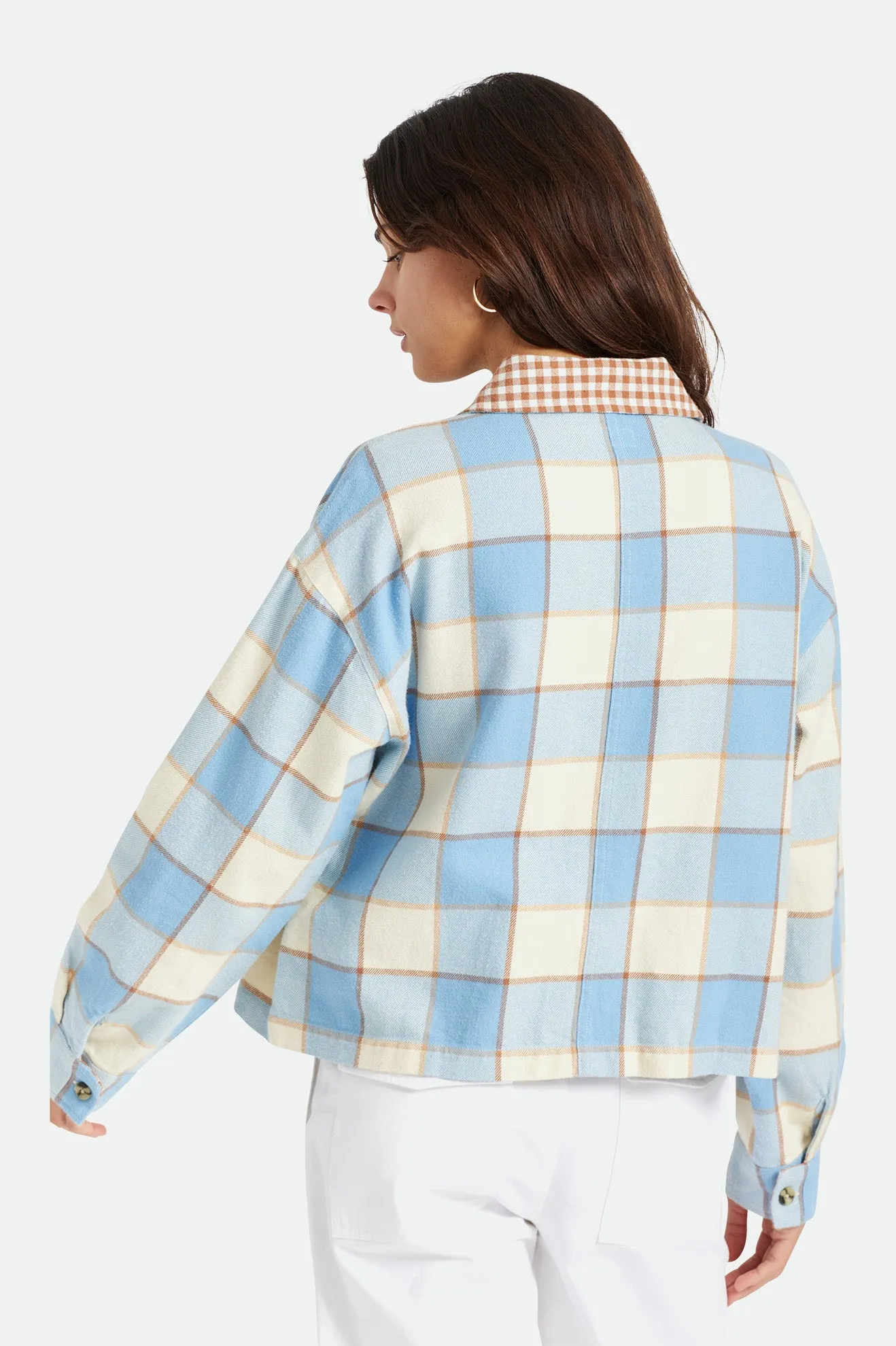 Bowery Women's L/S Flannel - Casa Blanca Blue/Dove