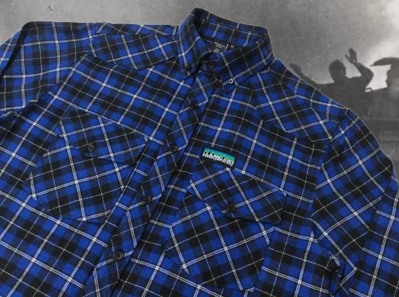 Brooklyn Work T35 Plaid Flannel L/S Shirt Navy