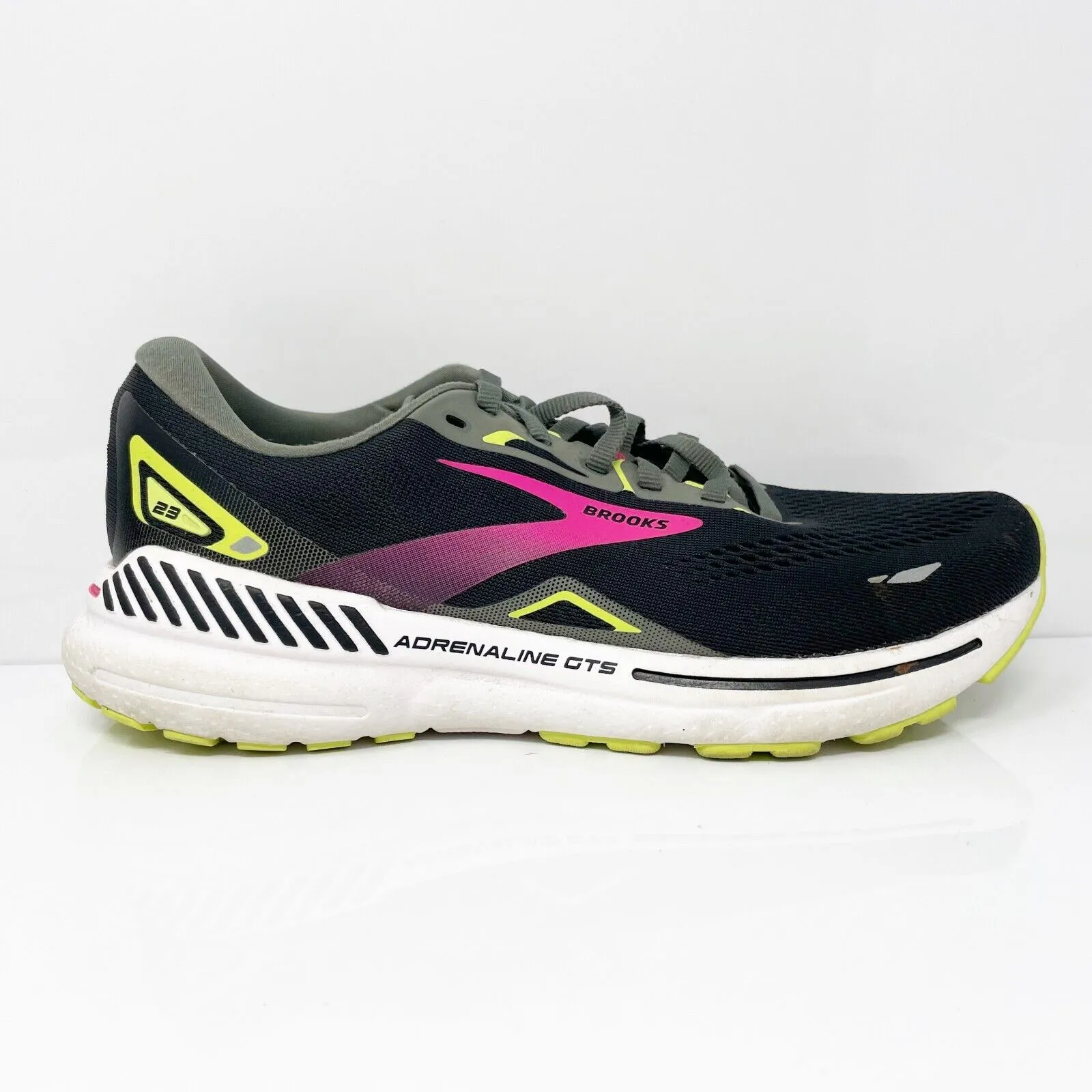 Brooks Womens Adrenaline GTS 23 1203811B037 Black Running Shoes Sneakers 9 B