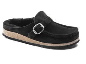 Buckey Shearling - The Moccasion Clog in Black