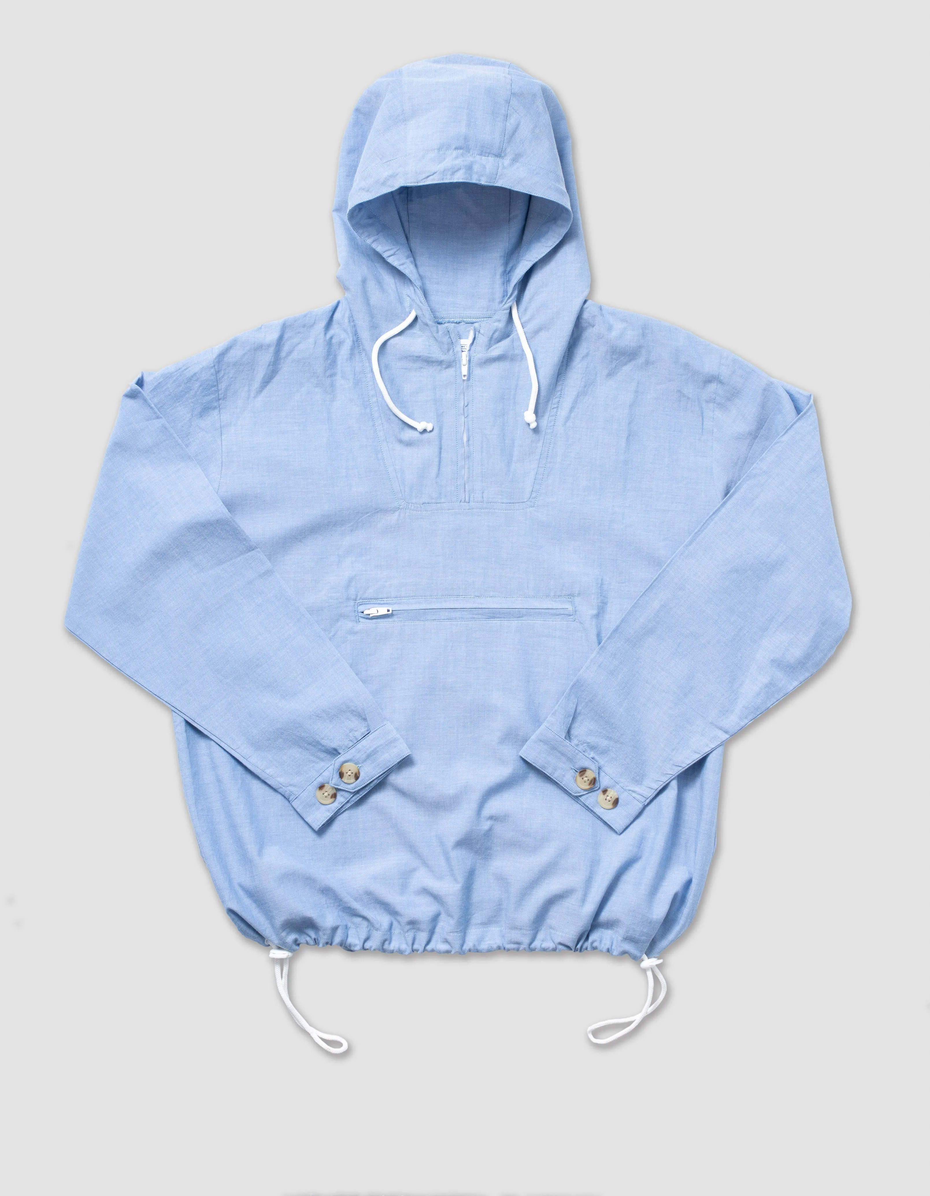 CHAMBRAY ANORAK- BLUE