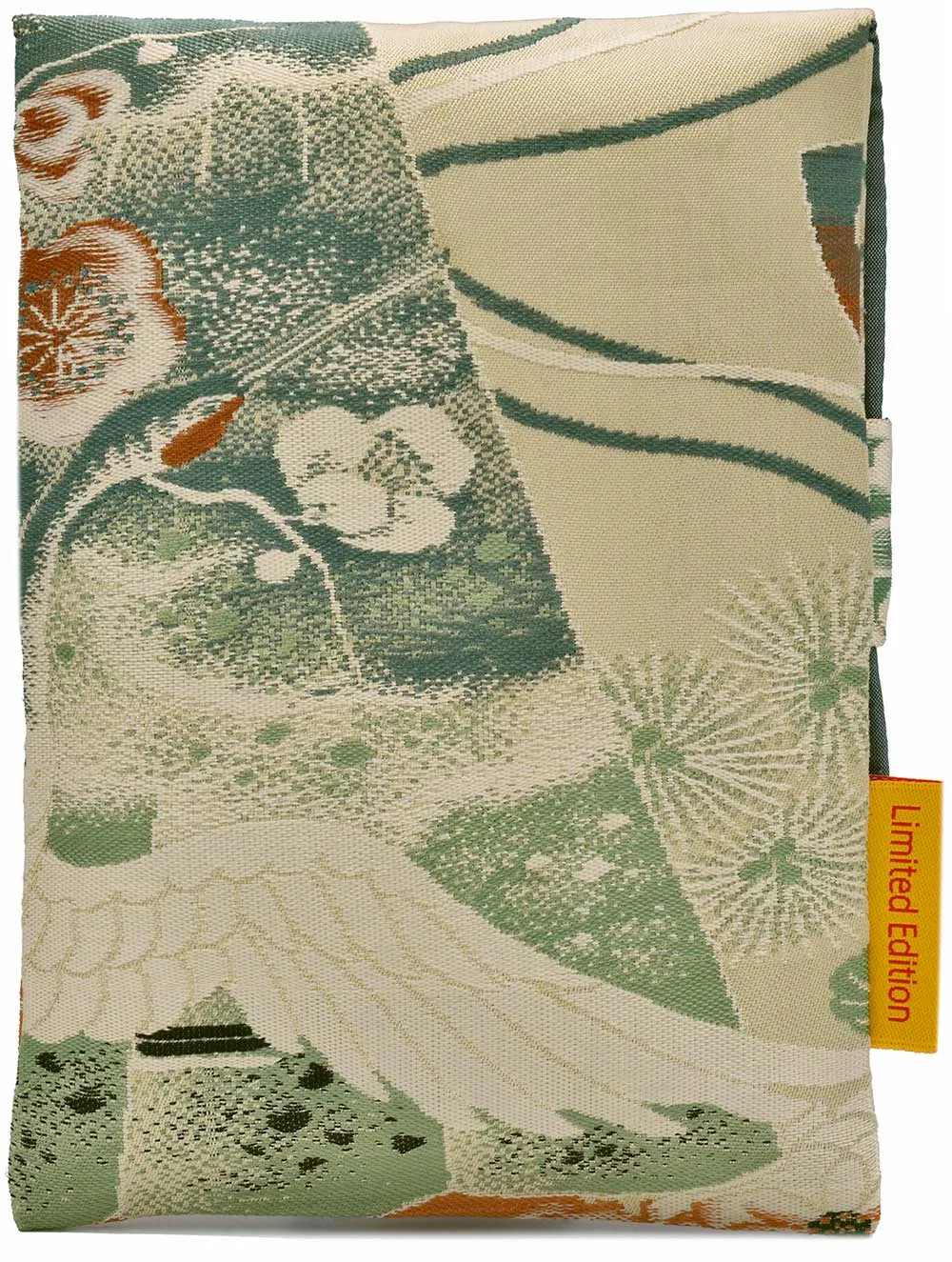 Chrysanthemums and Cranes - Japanese vintage silk foldover pouch