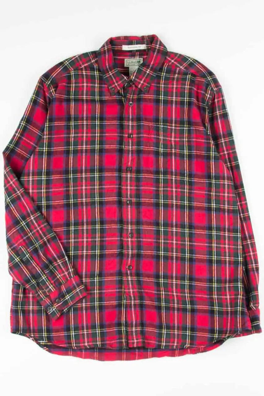 Classic Red L.L Bean Vintage Flannel 2518