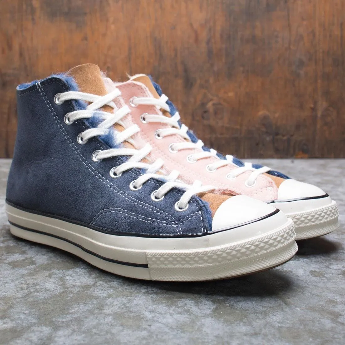 Converse Men Shearling Chuck 70 Hi (blue / navy / baby pink / egret)