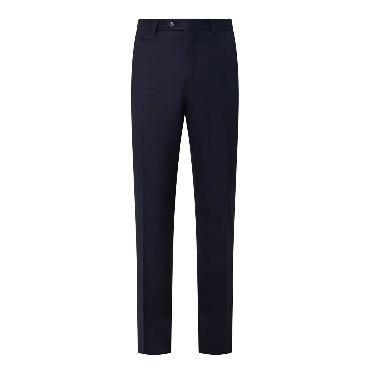 CORNELIANI Mid-Rise Formal Flannel Trousers - Navy