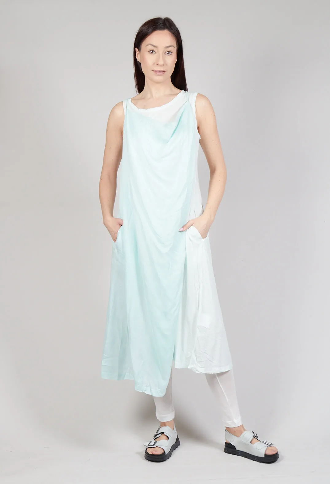 Cowl Neckline Dress in Tulip 10% Cloud