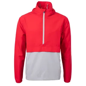 Cutter & Buck Men's Red/Polished Charter Eco Recycled Anorak Jacket