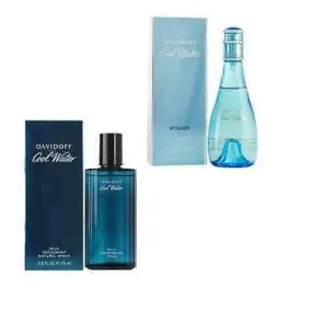 Davidoff Cool Water Deodorants Set - (1 Men 75 ml + 1 Women 100 ml)