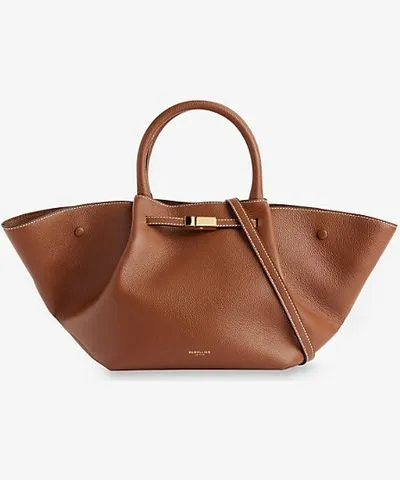 Demellier Womens Tan Ecru The Midi New York leather tote bag