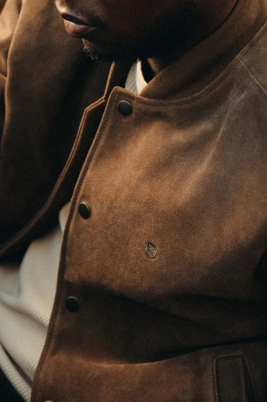 Dillinger Reserve Suede Bomber Jacket - Brown