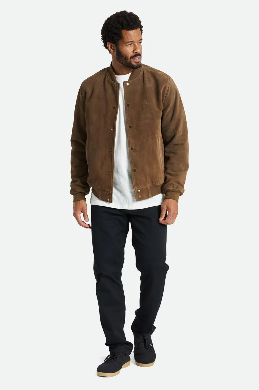 Dillinger Reserve Suede Bomber Jacket - Brown