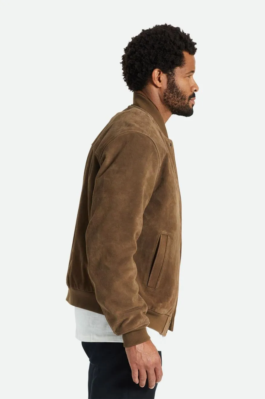 Dillinger Reserve Suede Bomber Jacket - Brown