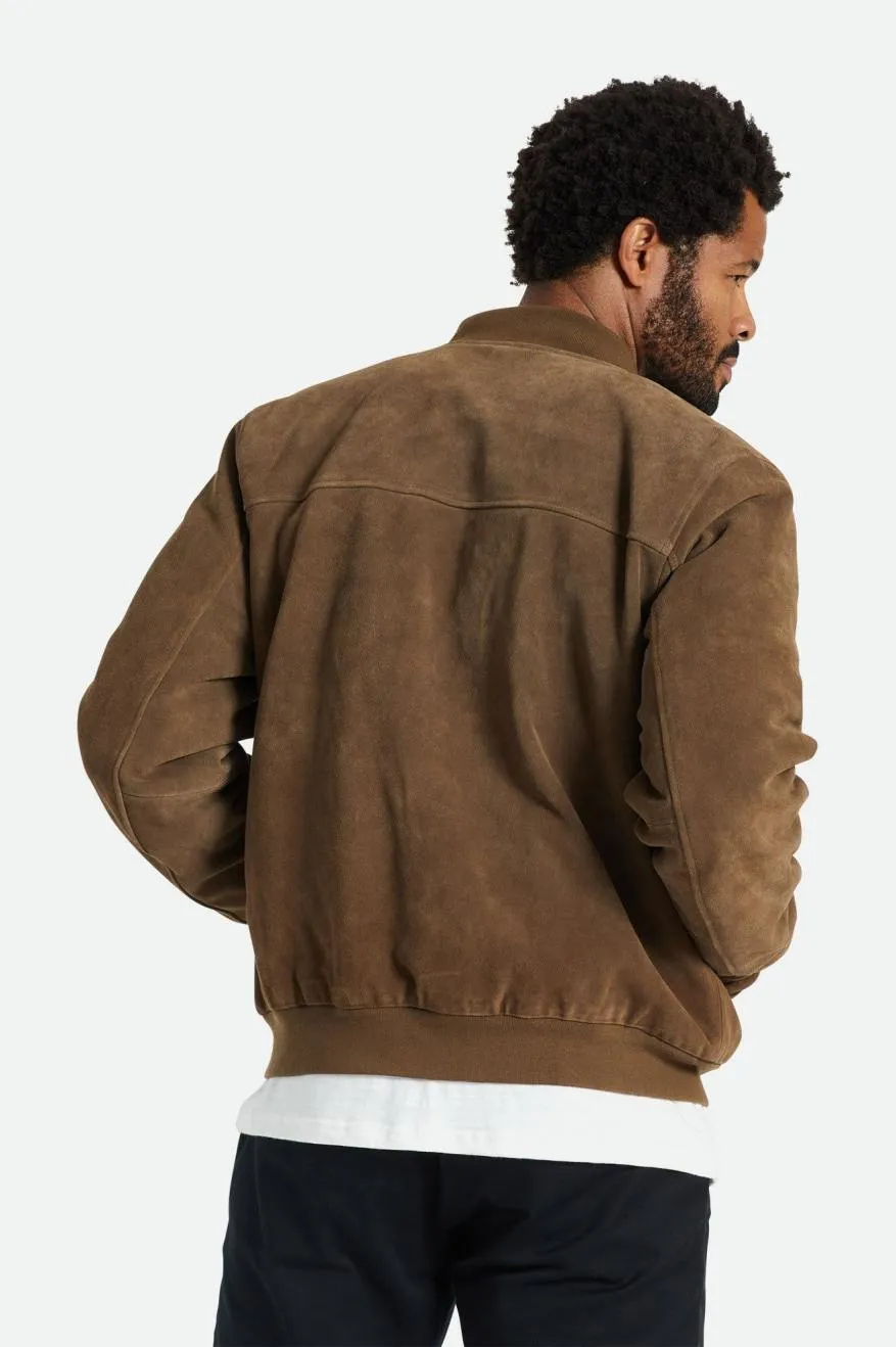 Dillinger Reserve Suede Bomber Jacket - Brown