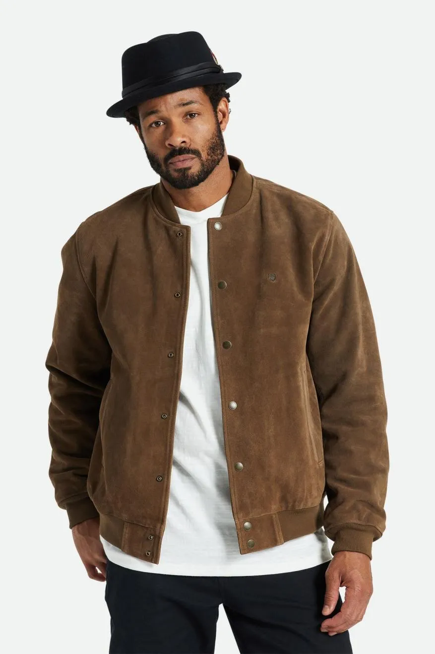 Dillinger Reserve Suede Bomber Jacket - Brown