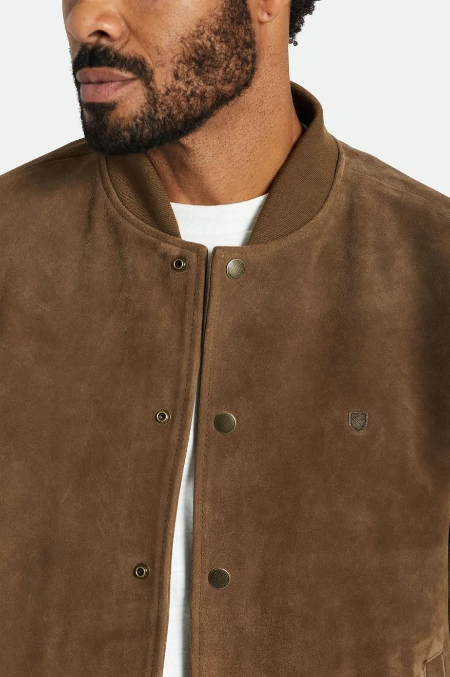 Dillinger Reserve Suede Bomber Jacket - Brown