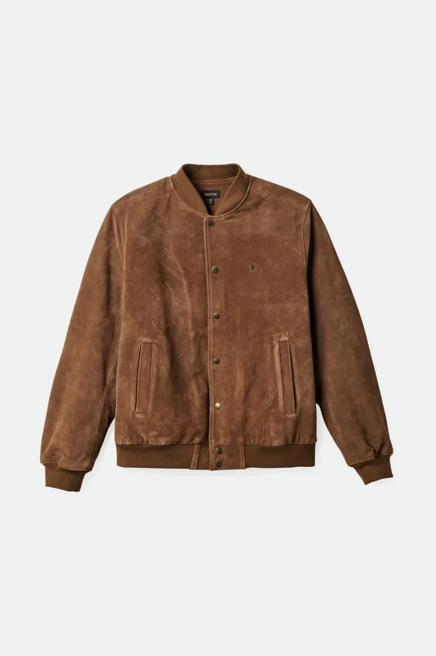 Dillinger Reserve Suede Bomber Jacket - Brown