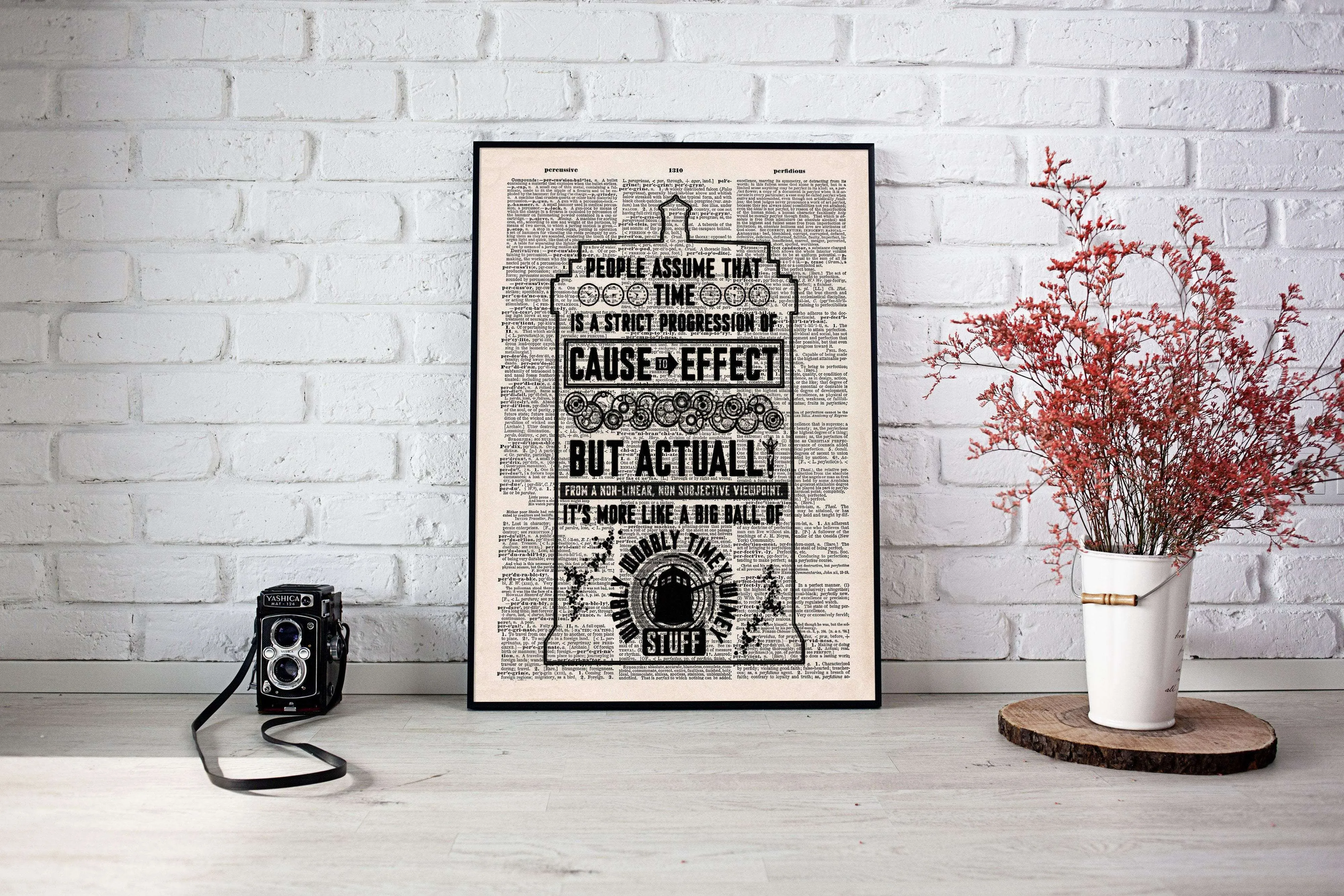 Doctor who vintage dictionary poster