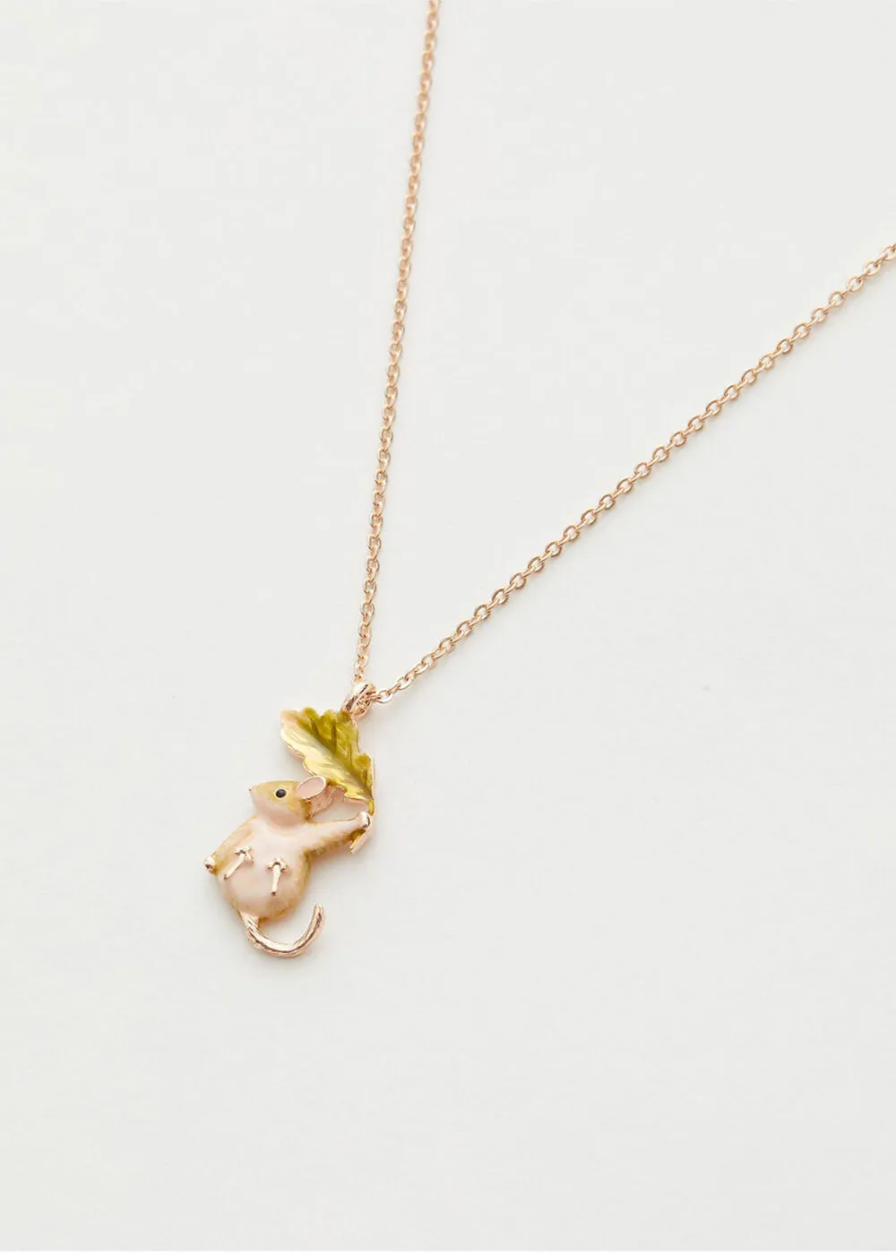 Fable England Dormouse Enamel Necklace